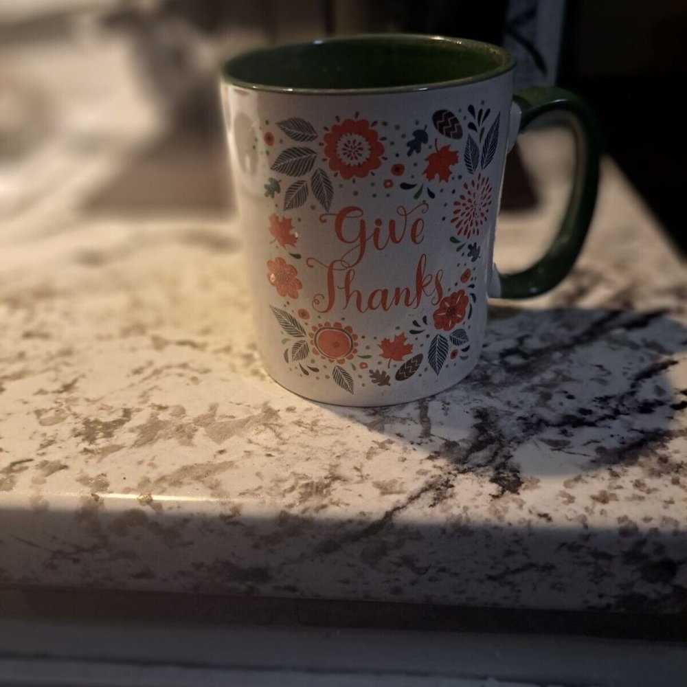 Give Thanks Ceramic Mug, 15oz